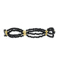 Pulsera de Plata Bañada en Oro con Espinela Negra