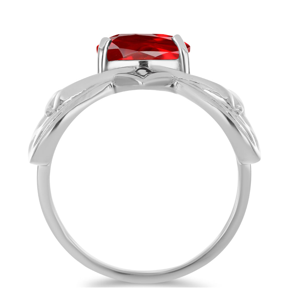 Anillo de Plata con Ágata Roja 2 
