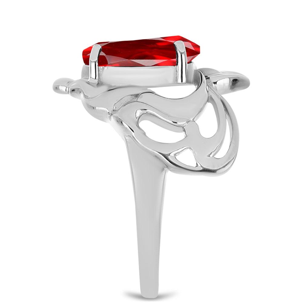 Anillo de Plata con Ágata Roja 4 