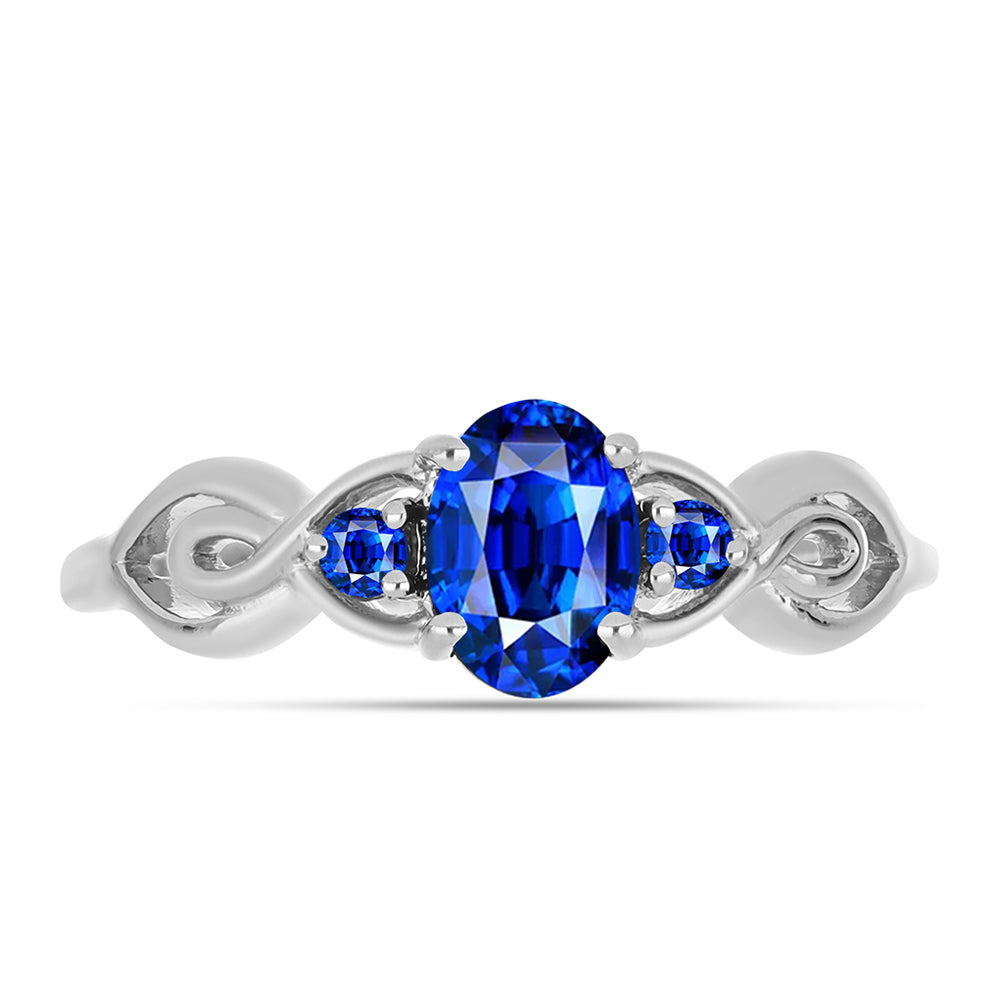 Anillo de Plata con Zafiro Azul Australiano 1 