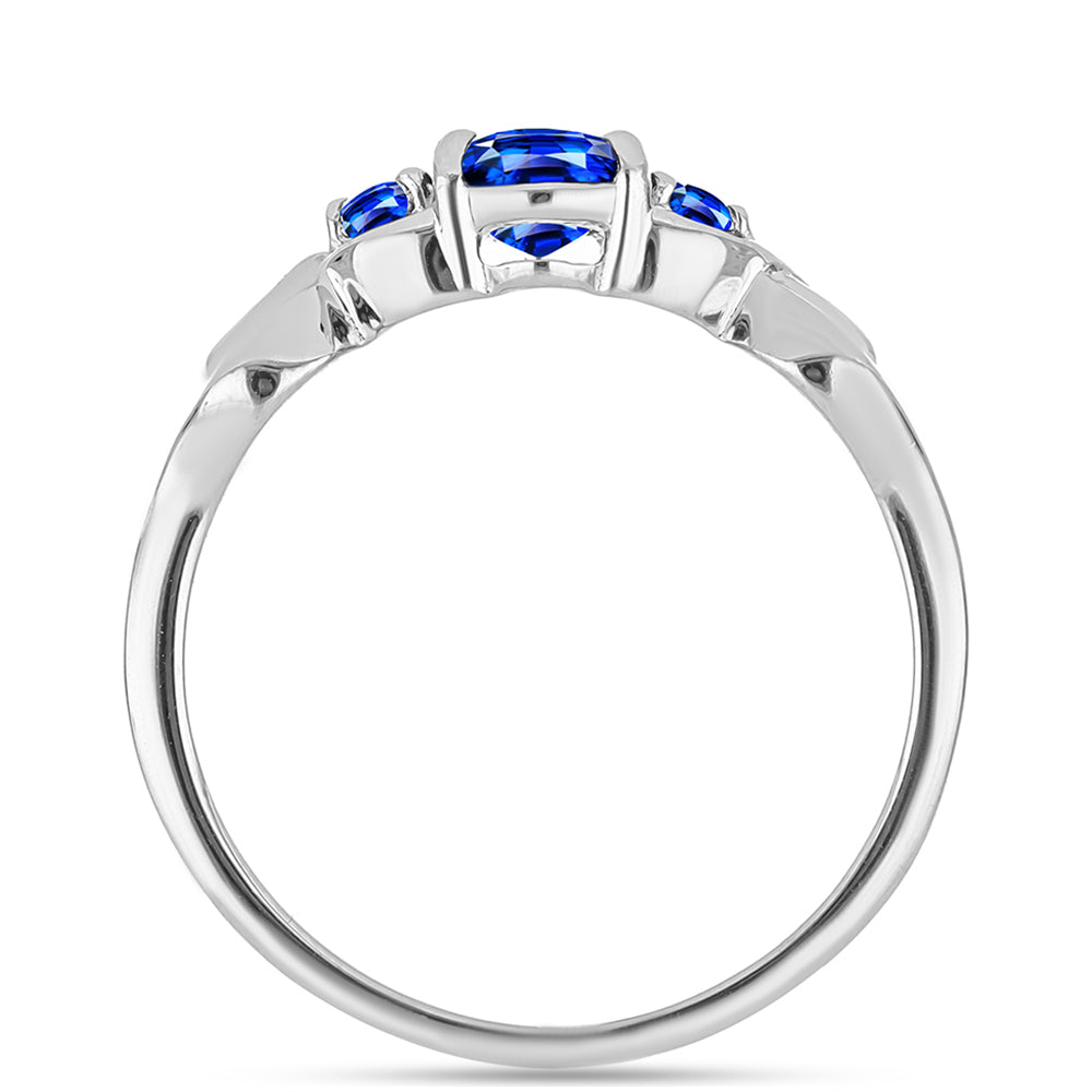 Anillo de Plata con Zafiro Azul Australiano 2 