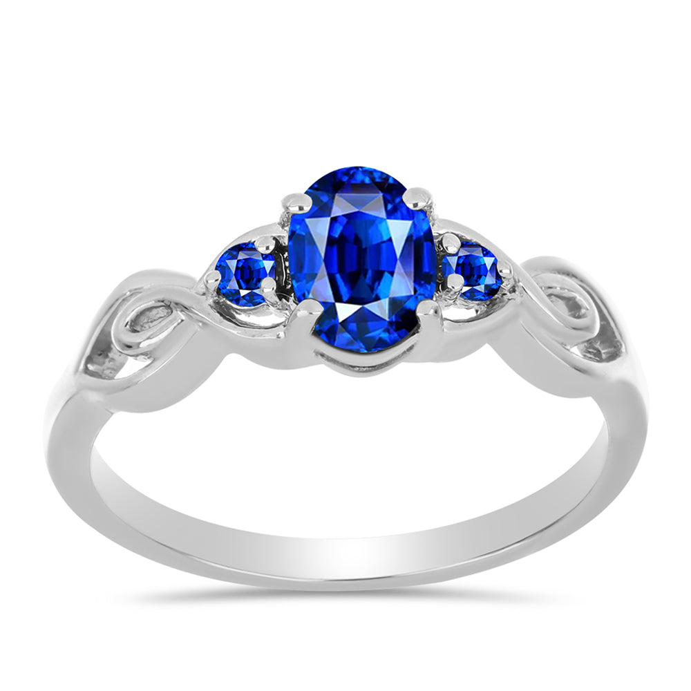 Anillo de Plata con Zafiro Azul Australiano 3 