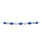 Pulsera de Plata con Zafiro Azul Australiano y Topacio Blanco