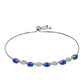 Pulsera de Plata con Zafiro Azul Australiano y Topacio Blanco