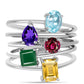 Conjunto de Plata con Amatista de Marruecos y Ágata Verde ( Anillo )