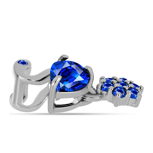 Colgante de Plata con Zafiro Azul Australiano