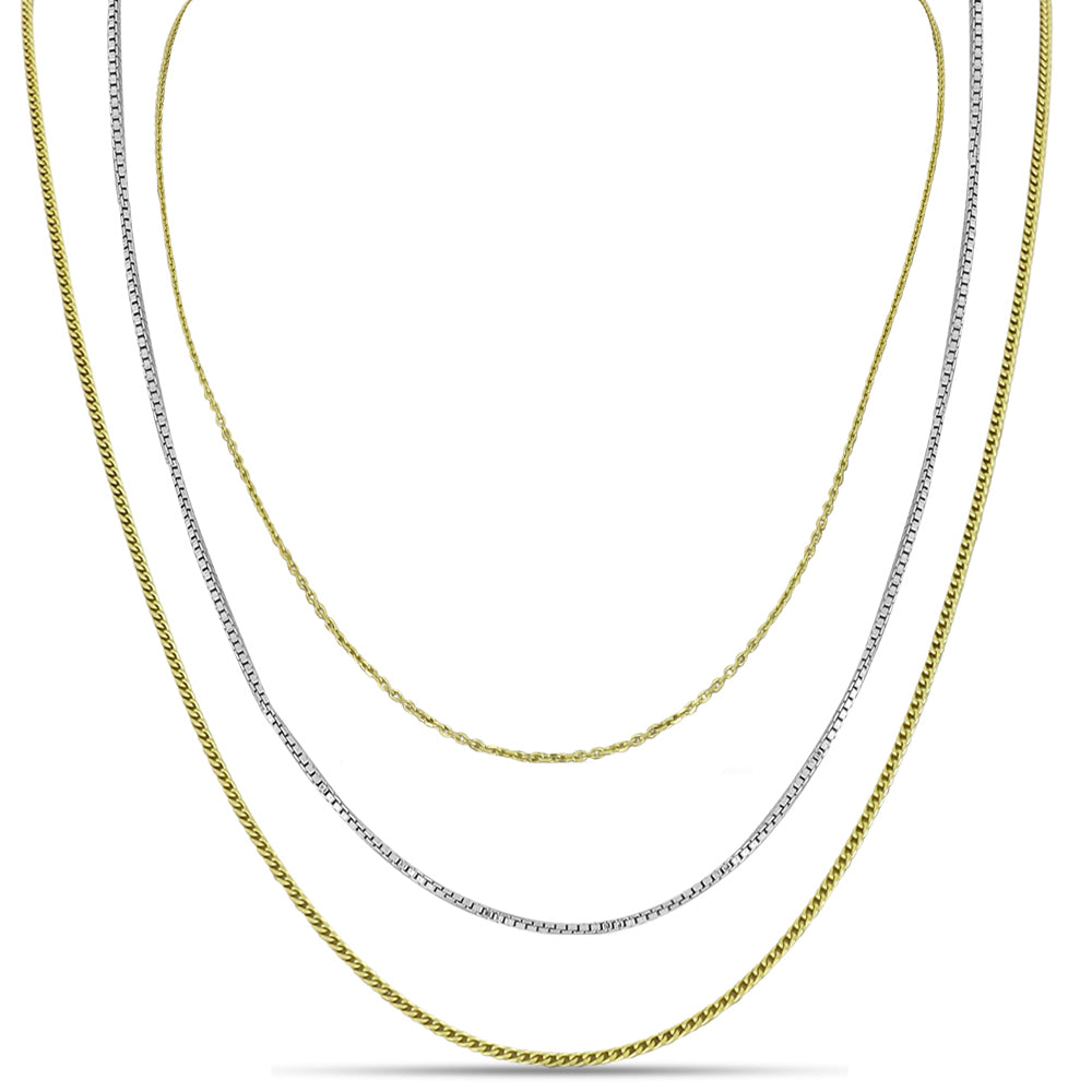 Conjunto de Plata Bañada en Oro ( Collar ) 1 