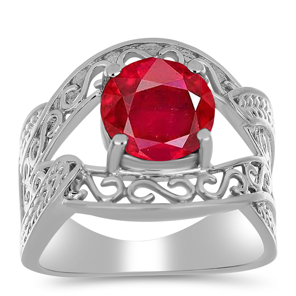 Anillo de Plata con Ágata Roja 3 