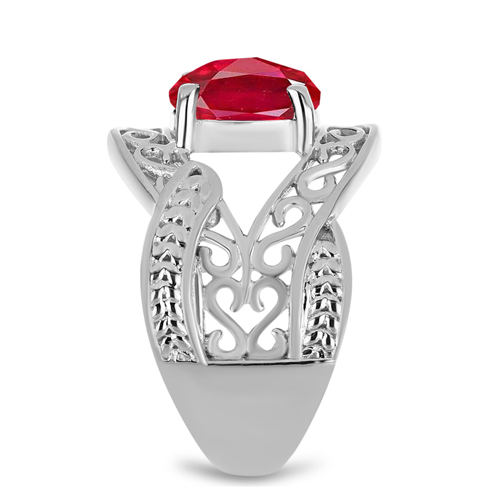 Anillo de Plata con Ágata Roja 4 