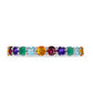 Anillo de Plata con Amatista de Marruecos y Ágata Verde