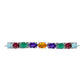 Pulsera de Plata con Amatista de Marruecos y Ágata Verde