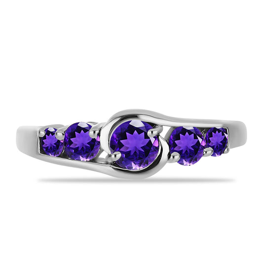Anillo de Plata con Amatista de Marruecos
