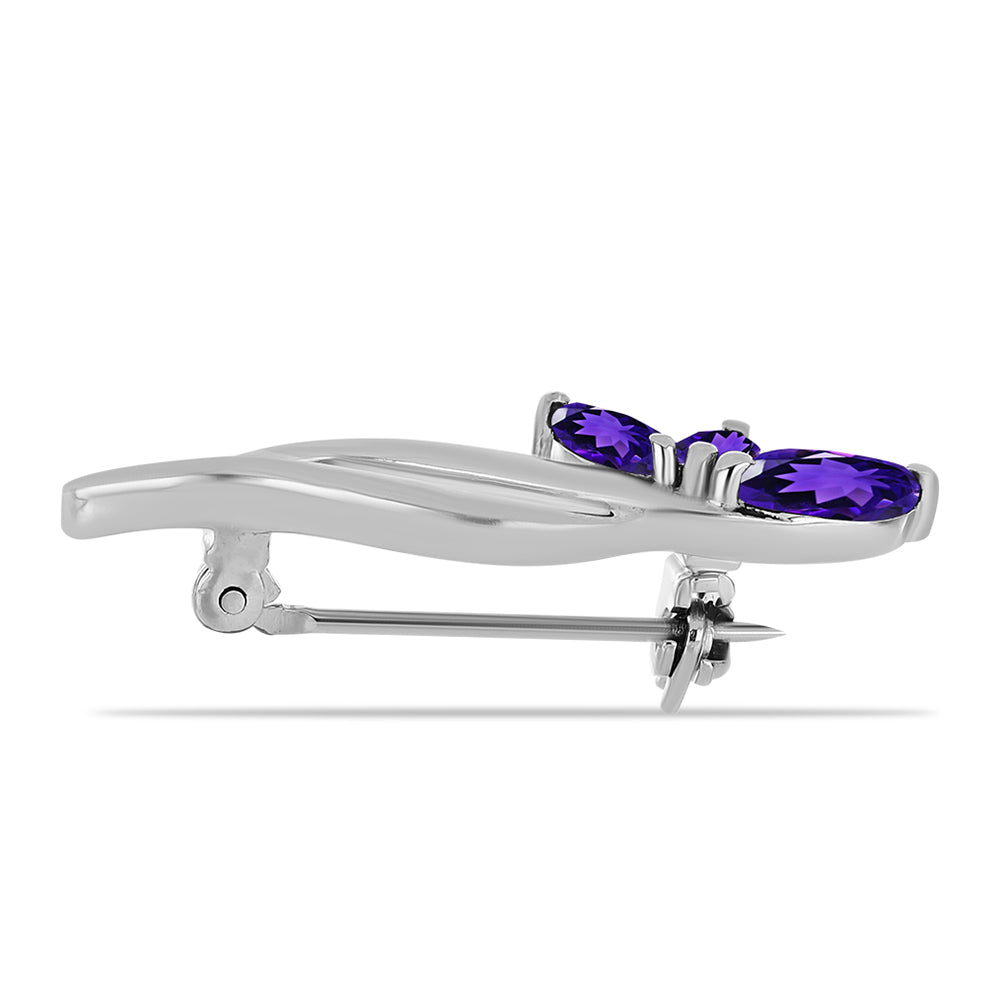 Broche de Plata con Amatista de Marruecos 2 