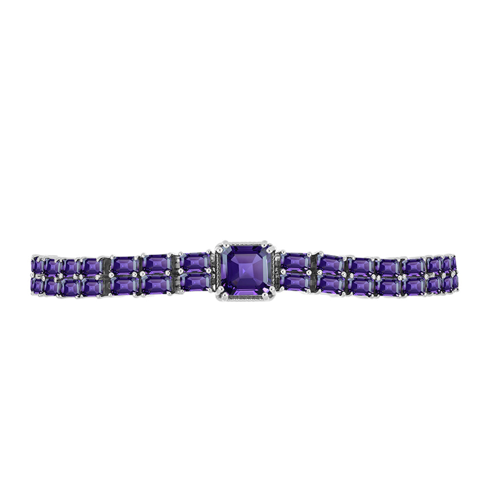 Pulsera de Plata con Amatista de Marruecos