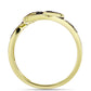 Anillo de Plata Bañada en Oro con Espinela Negra