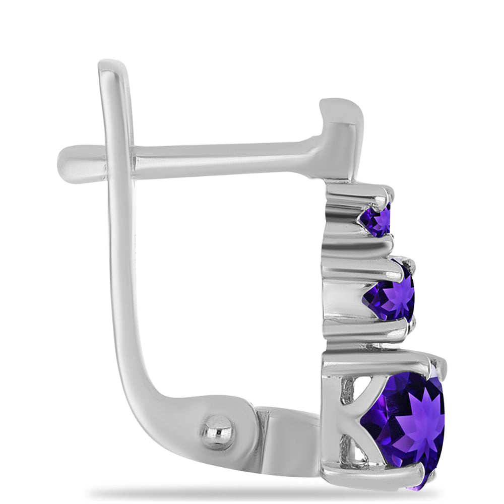 Pendientes de Plata con Amatista de Marruecos