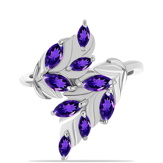 Anillo de Plata con Amatista de Marruecos