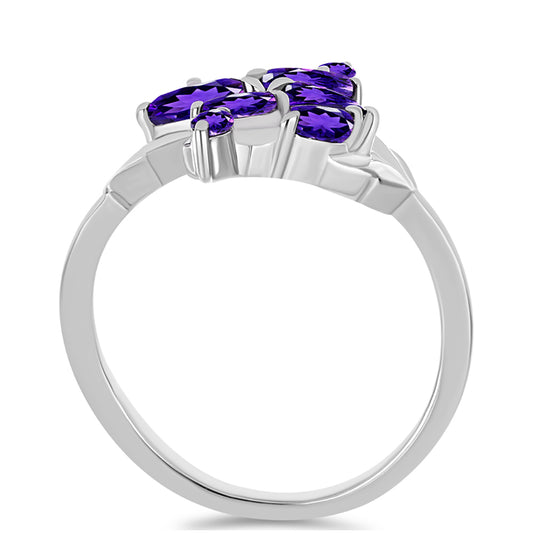 Anillo de Plata con Amatista de Marruecos
