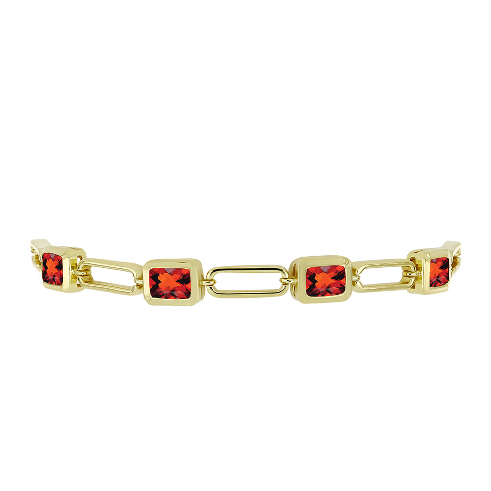 Pulsera de Plata Bañada en Oro con Citrino de Madeira 2 