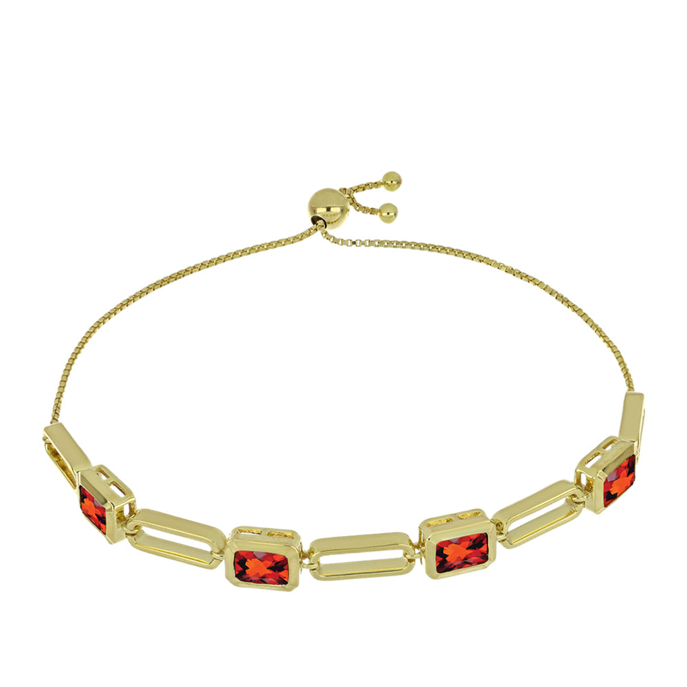 Pulsera de Plata Bañada en Oro con Citrino de Madeira 1 