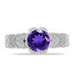 Anillo de Plata con Amatista de Marruecos