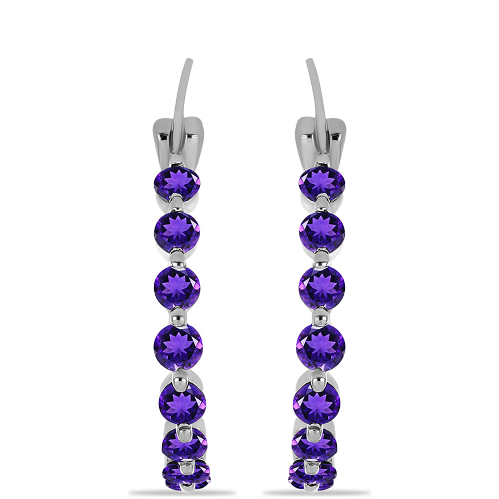 Pendientes de Plata con Amatista de Marruecos