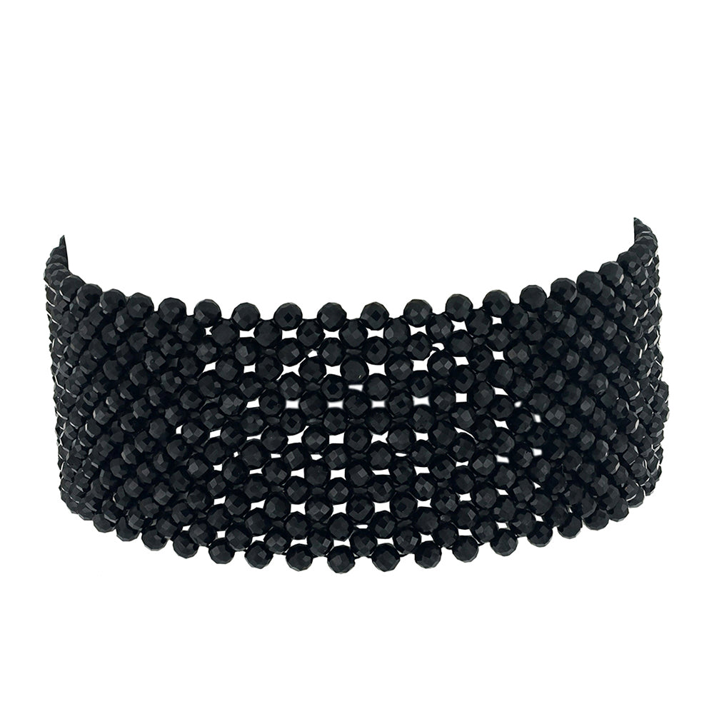 Pulsera de Plata Bañada en Oro con Espinela Negra