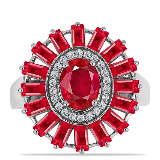Anillo de Plata con Ágata Roja