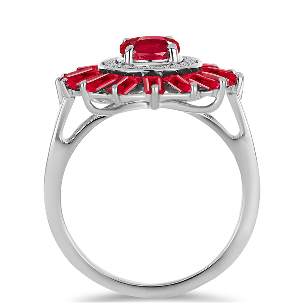 Anillo de Plata con Ágata Roja 2 