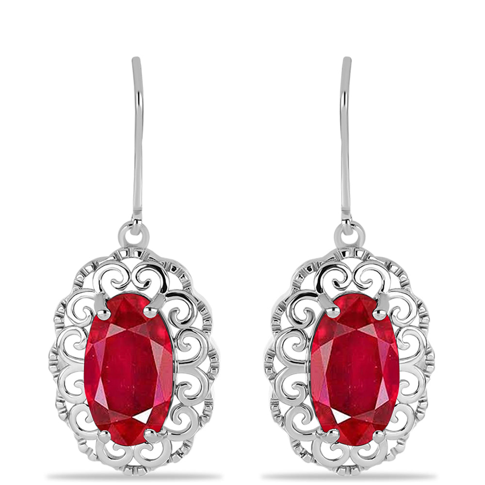 Pendientes de Plata con Ágata Roja 1 