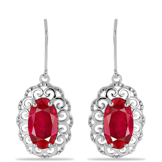 Pendientes de Plata con Ágata Roja