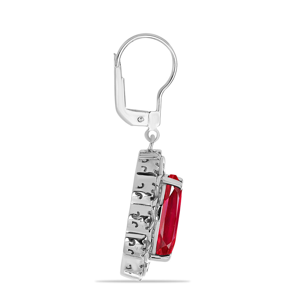 Pendientes de Plata con Ágata Roja 2 