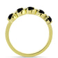 Anillo de Plata Bañada en Oro con Espinela Negra