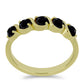 Anillo de Plata Bañada en Oro con Espinela Negra