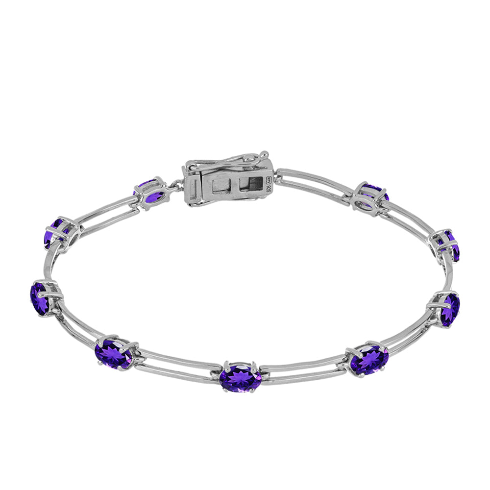 Pulsera de Plata con Amatista de Marruecos 1 