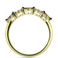 Anillo de Plata Bañada en Oro con Diamante Azul y Topacio Blanco