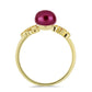 Anillo de Plata Bañada en Oro con Perla Púrpura de Agua dulce y Citrino de los Montes Urales