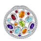 Colgante de Plata con Amatista de Marruecos y Peridoto de Changbai