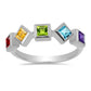 Anillo de Plata con Amatista de Marruecos y Peridoto de Changbai