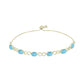 Pulsera de Plata Bañada en Oro con Turquesa Bella Durmiente