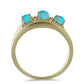Anillo de Plata Bañada en Oro con Turquesa Bella Durmiente