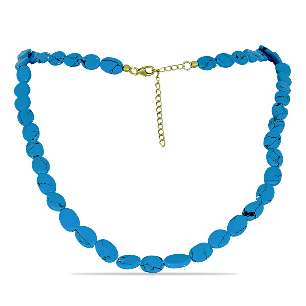 Collar de Plata Bañada en Oro con Turquesa Bella Durmiente 1 