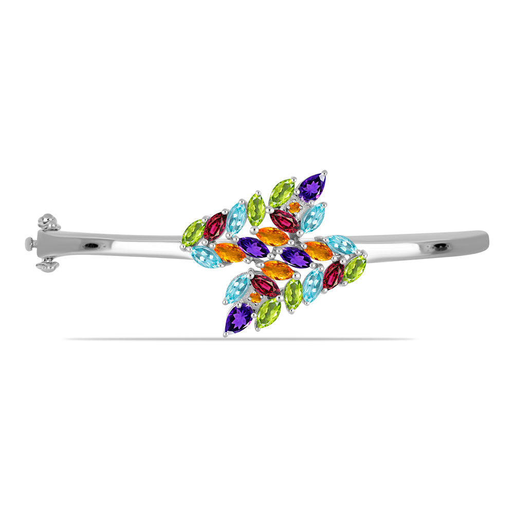 Brazalete de Plata con Amatista de Marruecos y Citrino de Río del Oro 2 