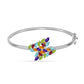 Brazalete de Plata con Amatista de Marruecos y Citrino de Río del Oro