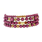 Conjunto de Plata Bañada en Oro con Perla Púrpura de Agua dulce y Citrino de los Montes Urales ( Pulsera )