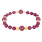 Conjunto de Plata Bañada en Oro con Perla Púrpura de Agua dulce y Citrino de los Montes Urales ( Pulsera )