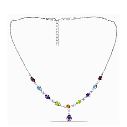 Collar de Plata con Amatista de Marruecos