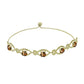 Pulsera de Plata Bañada en Oro con Cuarzo Coñac