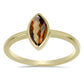 Anillo de Plata Bañada en Oro con Cuarzo Coñac