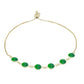 Pulsera de Plata Bañada en Oro con Esmeralda de Brasil